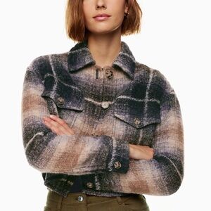 Aritzia Wilfred Ganna cropped shirt jacket